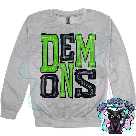 Sporty Demons - Green Black Mascot