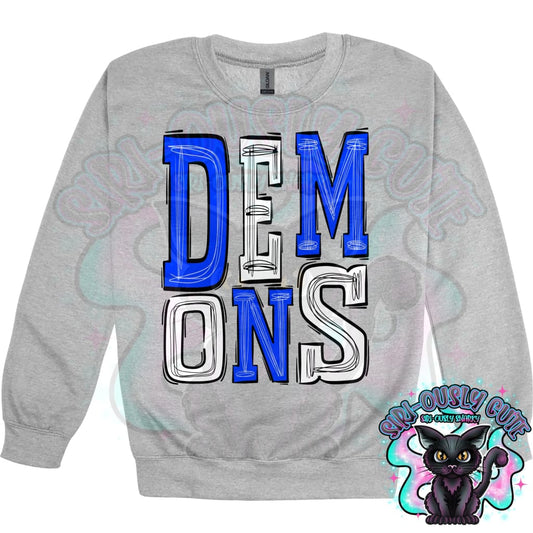 Sporty Demons - Royal Blue White Mascot