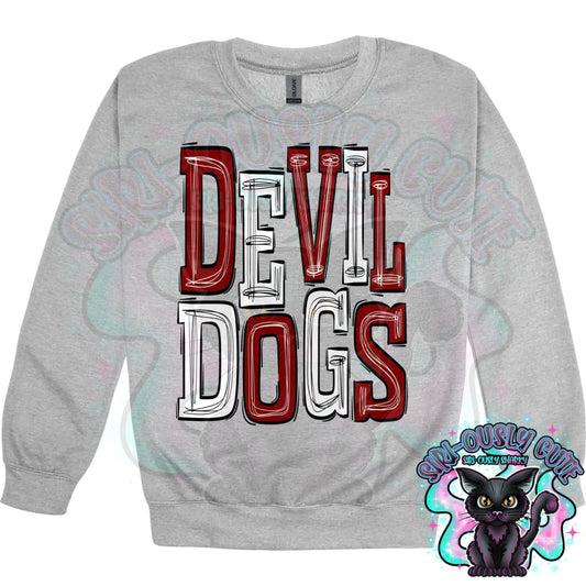 Sporty Devil Dogs - Maroon White Mascot