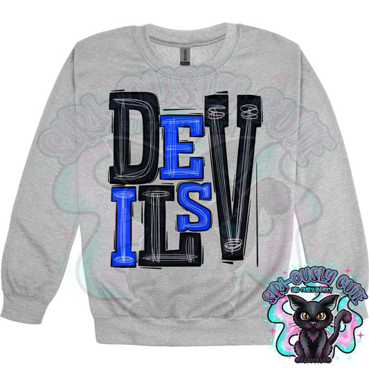 Sporty Devils - Blue Black Mascot