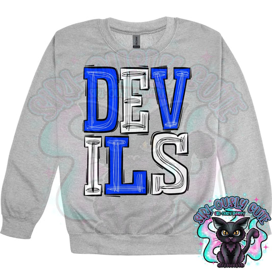 Sporty Devils - Royal Blue White Mascot