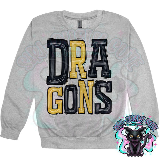 Sporty Dragons - Black Gold Mascot