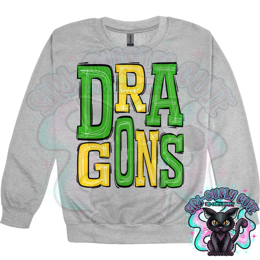 Sporty Dragons - Green Yellow Gold Mascot