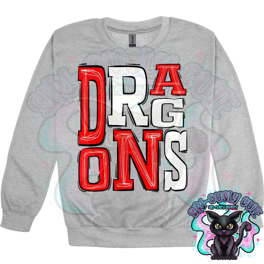 Sporty Dragons - Red White Mascot