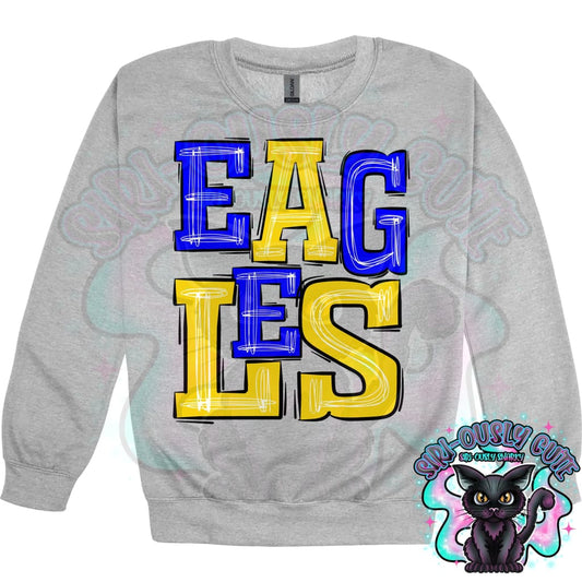 Sporty Eagles - Blue Yellow Mascot
