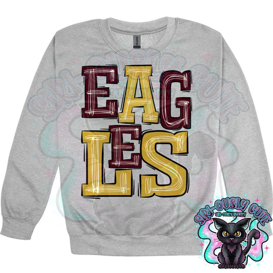 Sporty Eagles - Gold Maroon Mascot