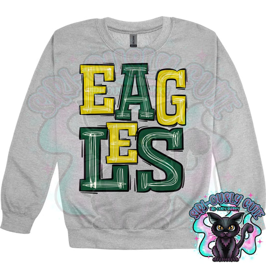 Sporty Eagles - Green Gold Mascot