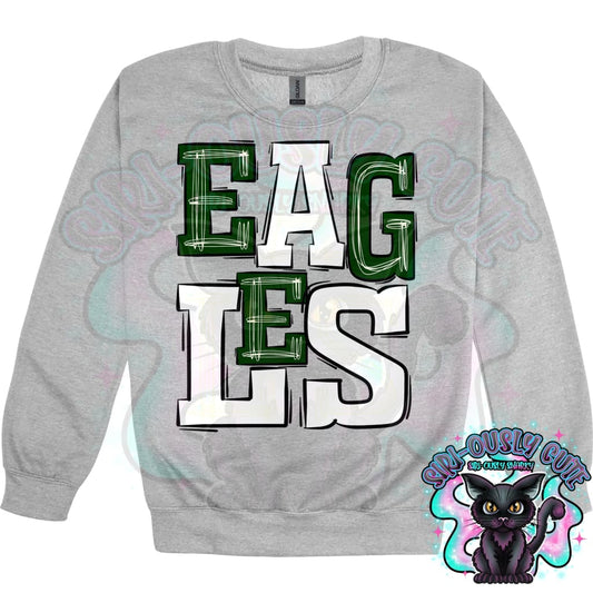 Sporty Eagles - Green White Mascot