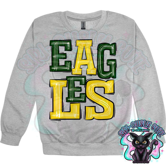 Sporty Eagles - Green Yellow Mascot
