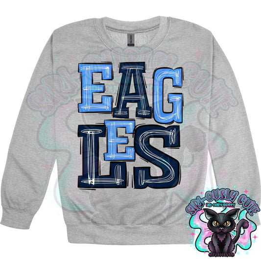 Sporty Eagles - Light Blue Navy Mascot