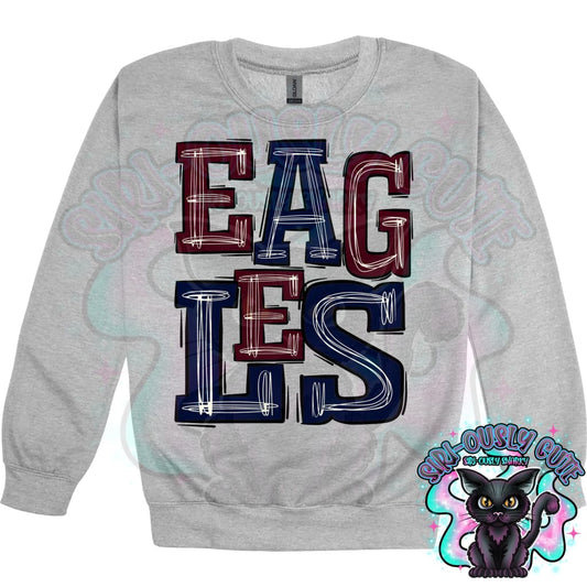 Sporty Eagles - Maroon Navy Mascot