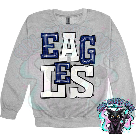 Sporty Eagles - Navy White Mascot