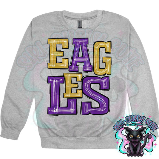 Sporty Eagles - Purple Gold Mascot