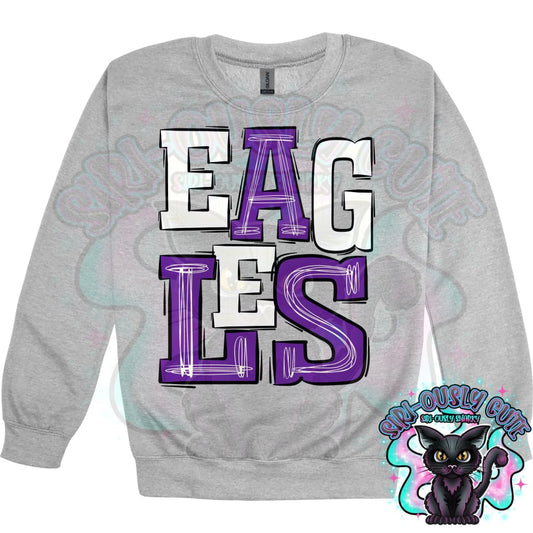 Sporty Eagles - Purple White Mascot