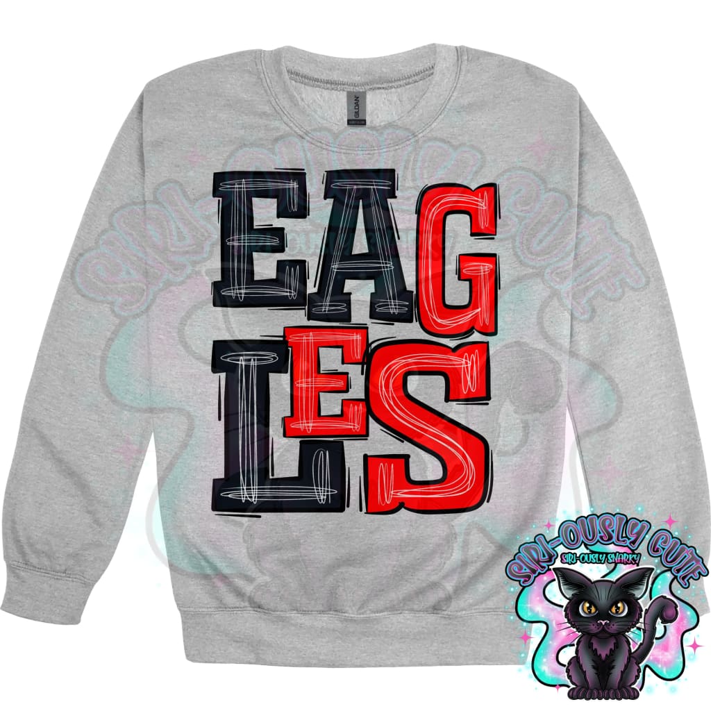 Sporty Eagles - Red Black Mascot