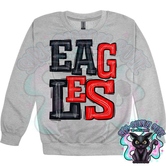 Sporty Eagles - Red Black Mascot
