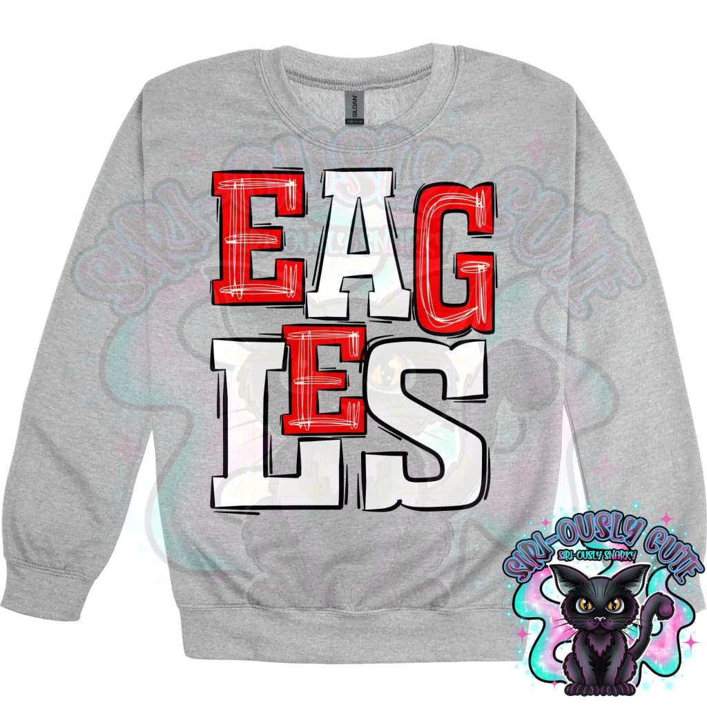Sporty Eagles - Red White Mascot