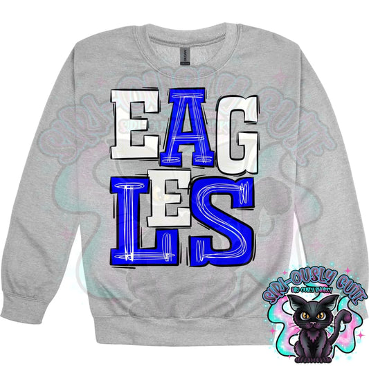 Sporty Eagles - Royal White Mascot