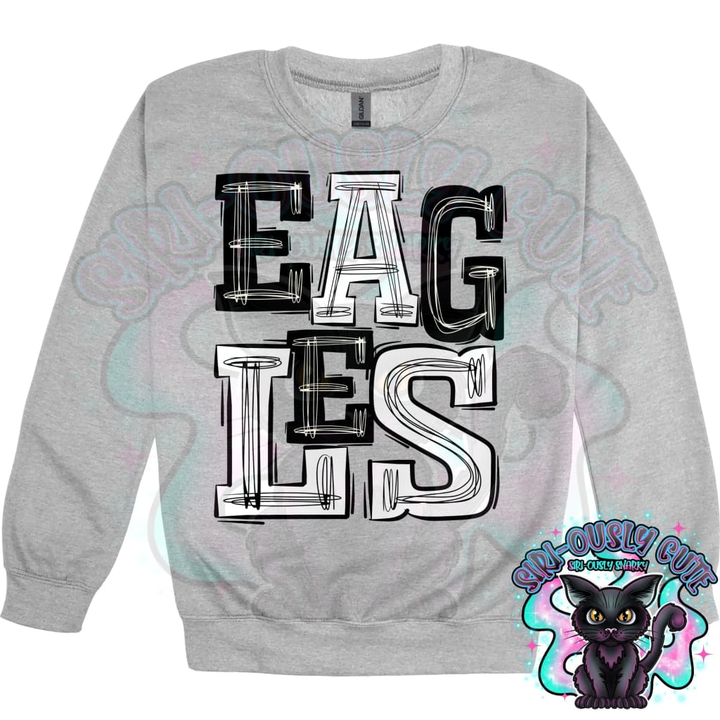 Sporty Eagles - White Black 2 Mascot
