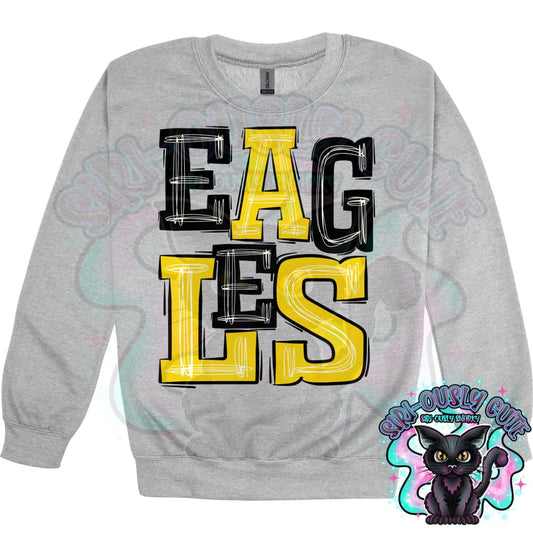 Sporty Eagles - Yellow Black Mascot