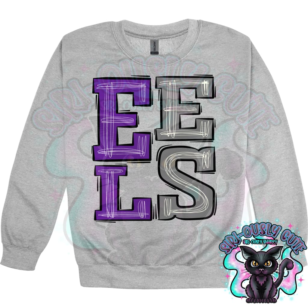Sporty Eels - Purple Grey Mascot