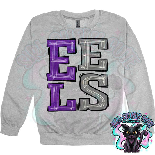 Sporty Eels - Purple Grey Mascot