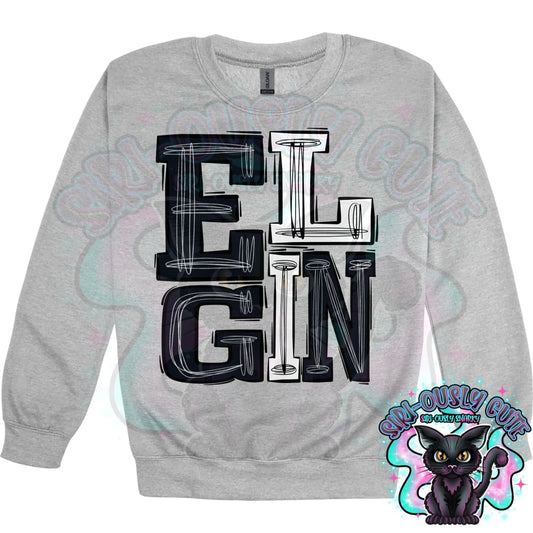Sporty Elgin - Black White Mascot
