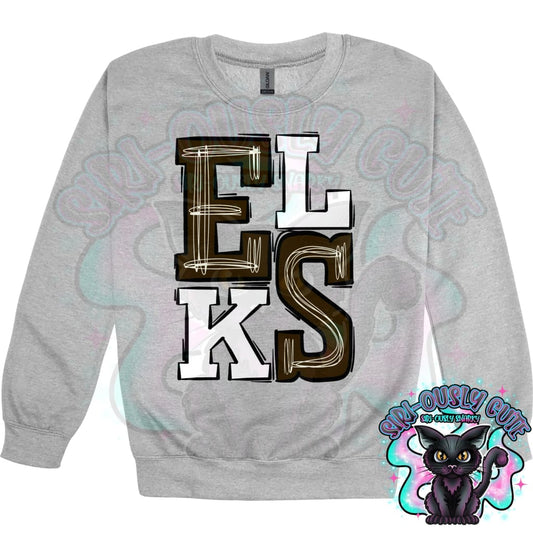 Sporty Elks - Brown White Mascot