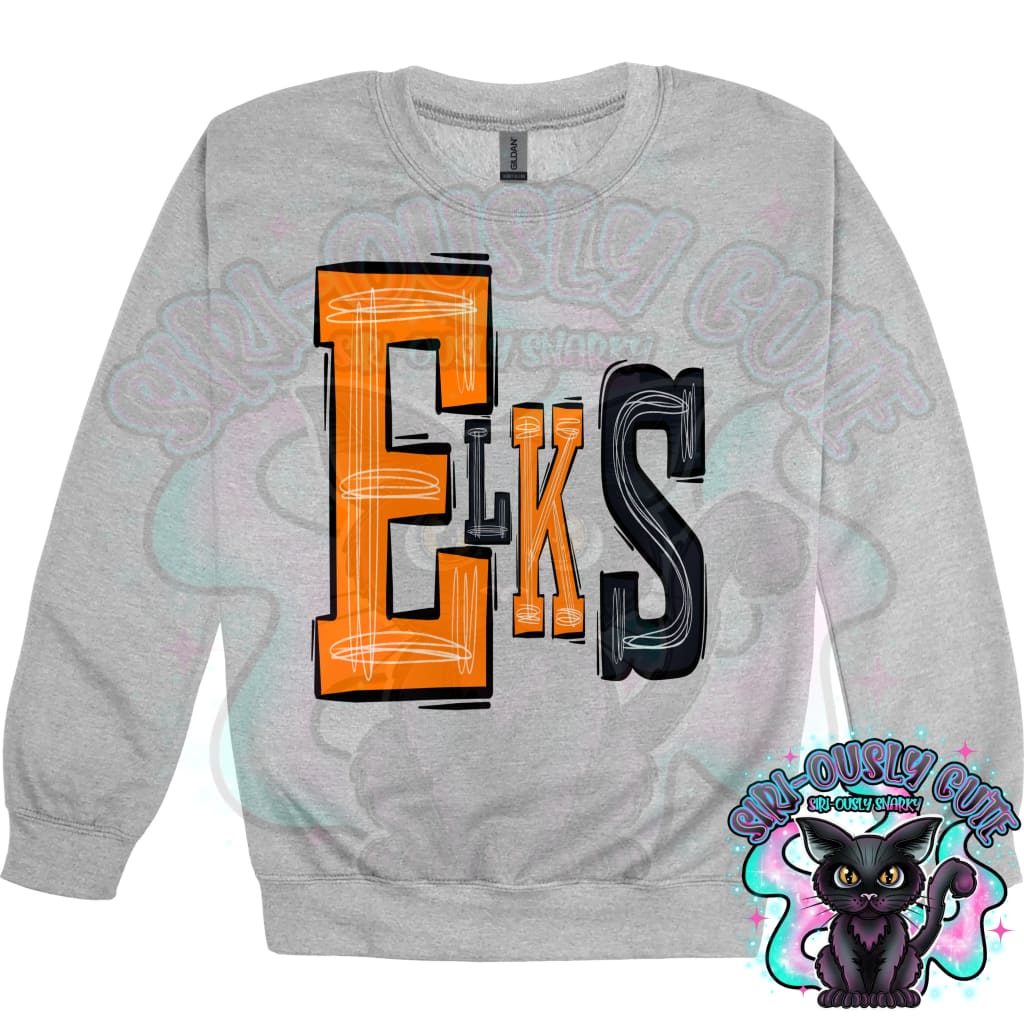 Sporty Elks - Orange Black Mascot