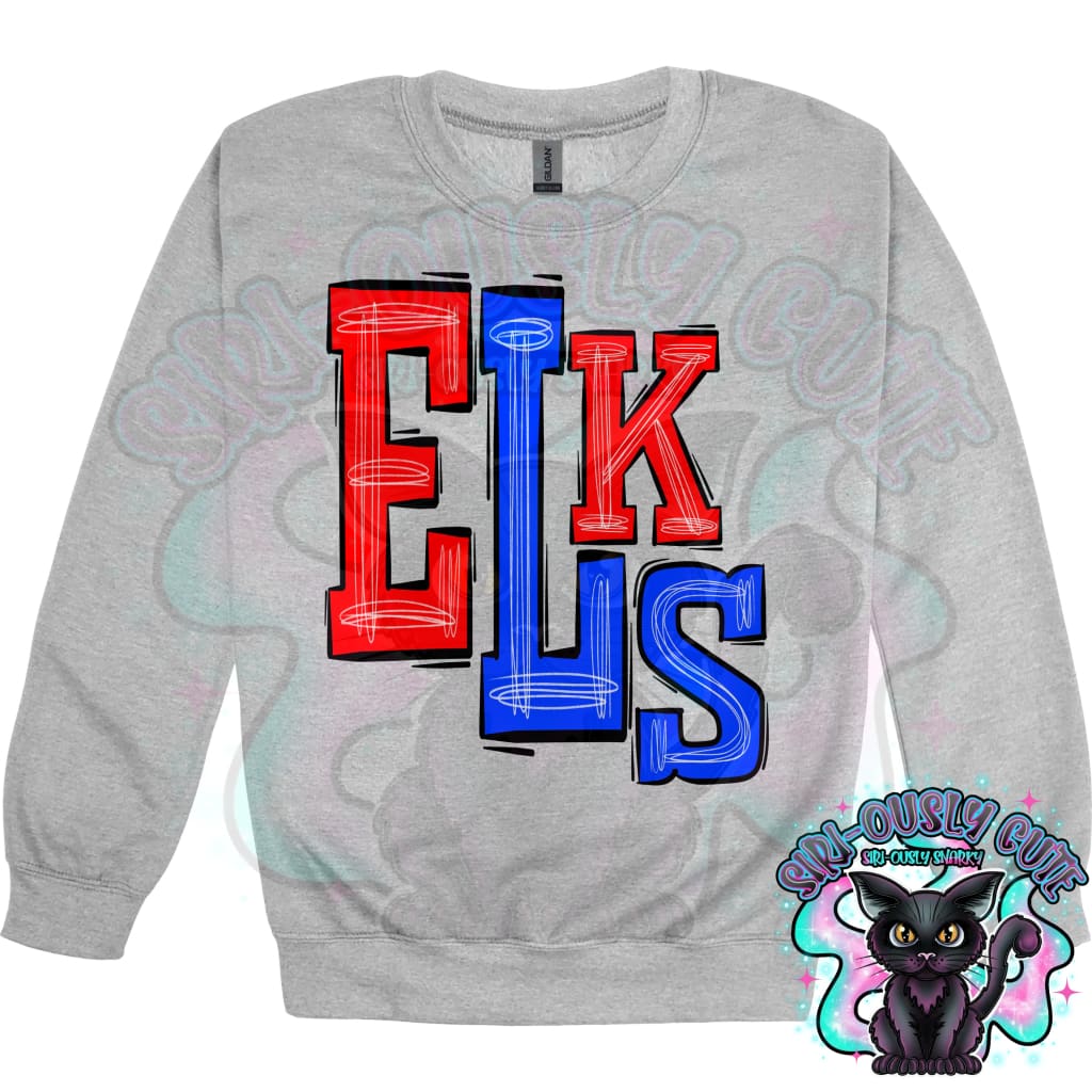 Sporty Elks - Red Royal Blue Mascot