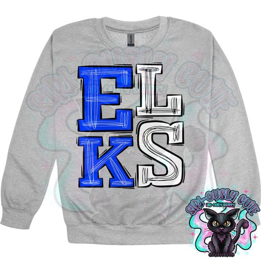 Sporty Elks - Royal White Mascot
