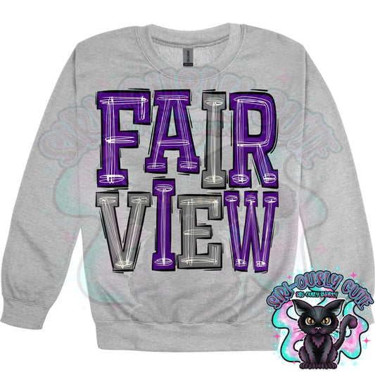 Sporty Fairview - Purple Silver Mascot