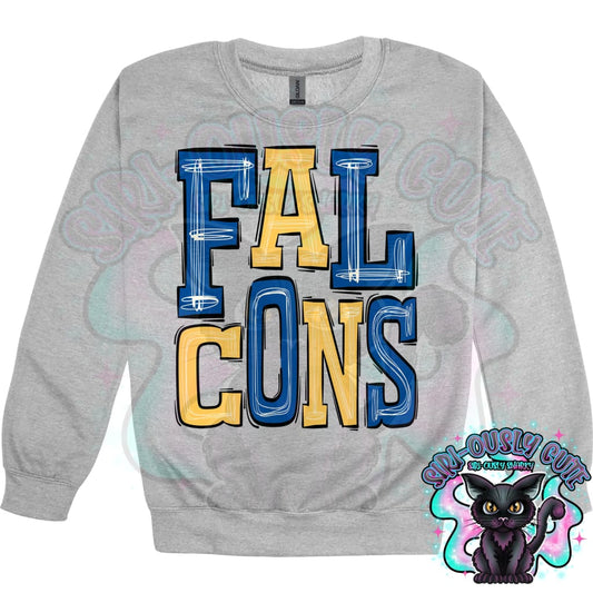 Sporty Falcons - Blue Yellow Mascot