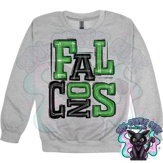 Sporty Falcons - Green Black Mascot