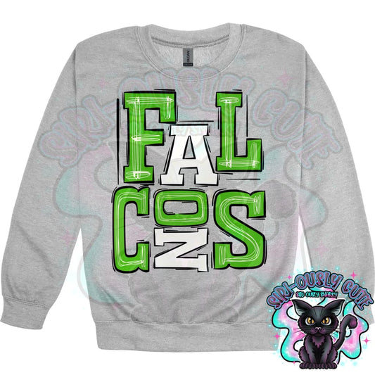 Sporty Falcons - Green White Mascot