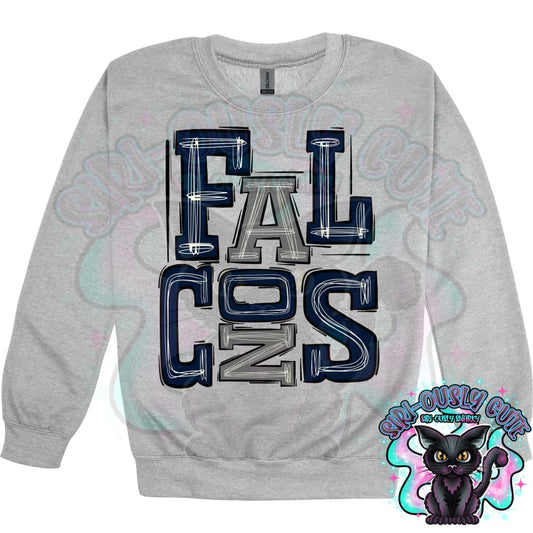 Sporty Falcons - Navy Gray Mascot