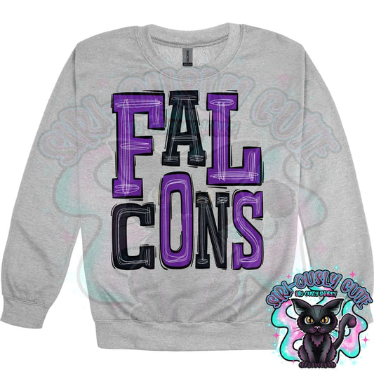 Sporty Falcons - Purple Black Mascot