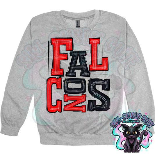 Sporty Falcons - Red Black Mascot
