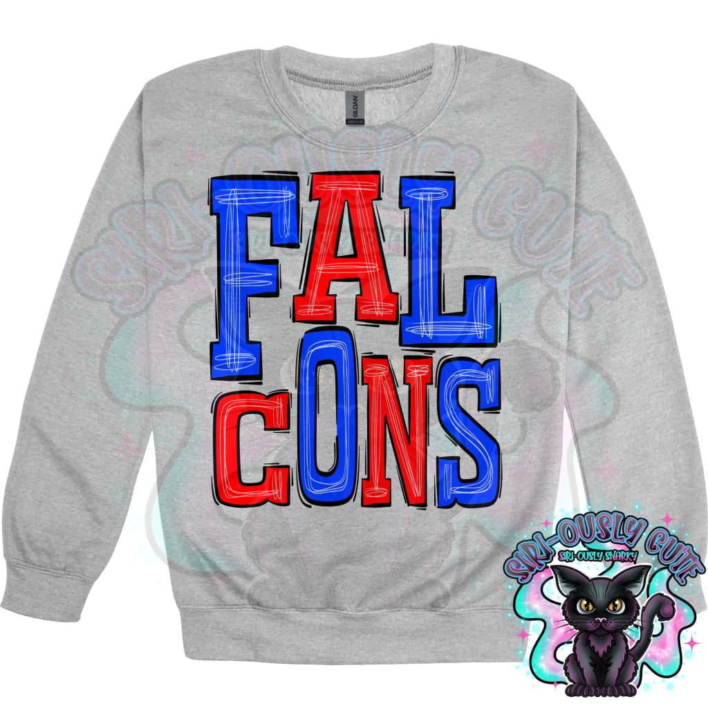 Sporty Falcons - Royal Blue Red Mascot