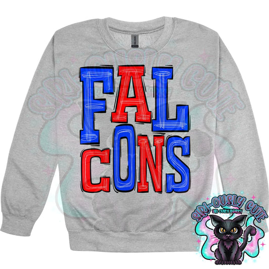 Sporty Falcons - Royal Blue Red Mascot