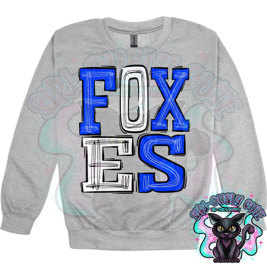 Sporty Foxes - Blue White Mascot