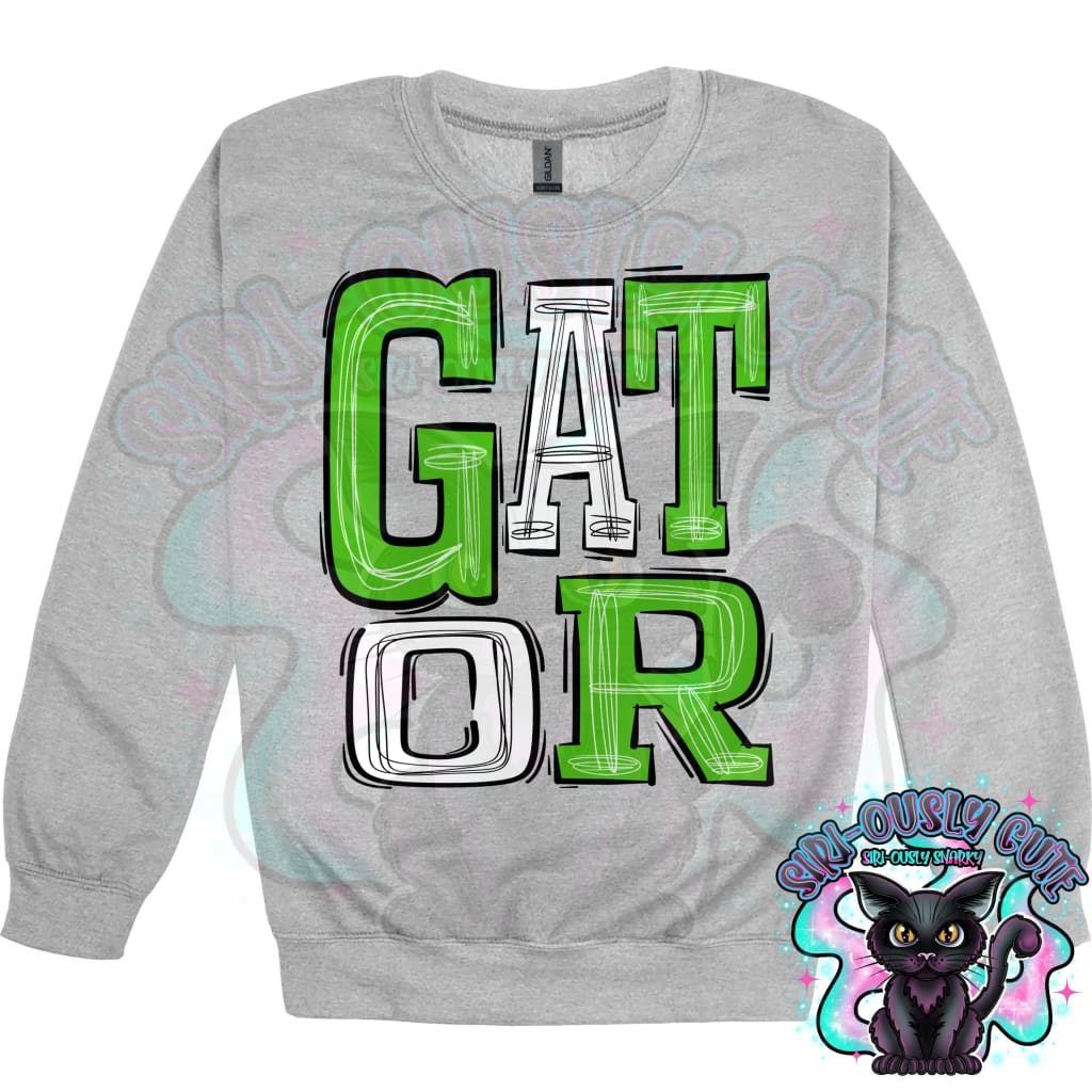 Sporty Gator - Green White Mascot