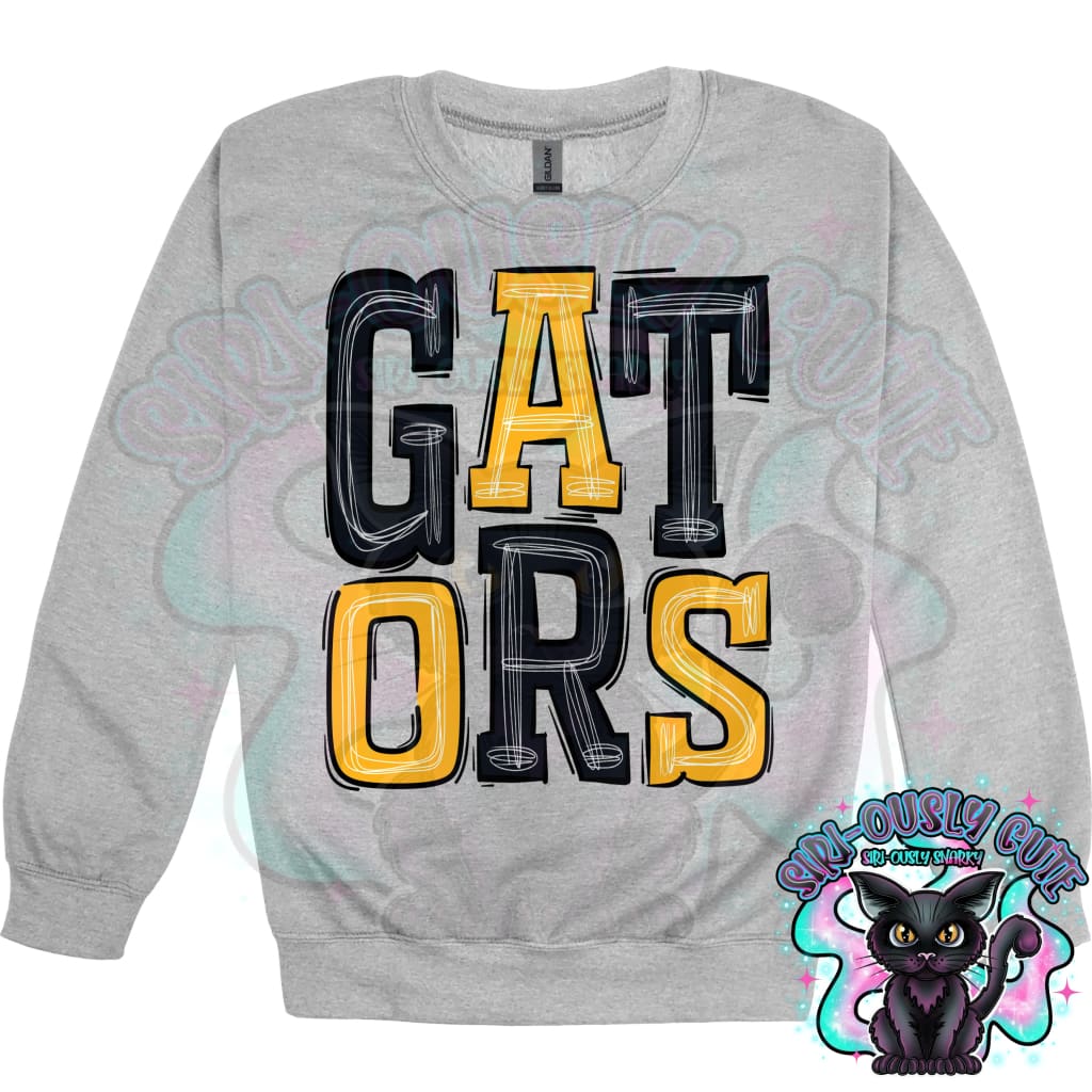 Sporty Gators - Black Athletic Gold Mascot