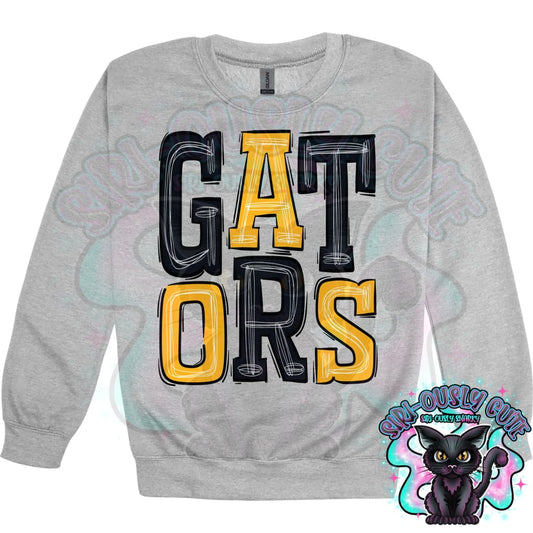 Sporty Gators - Black Athletic Gold Mascot