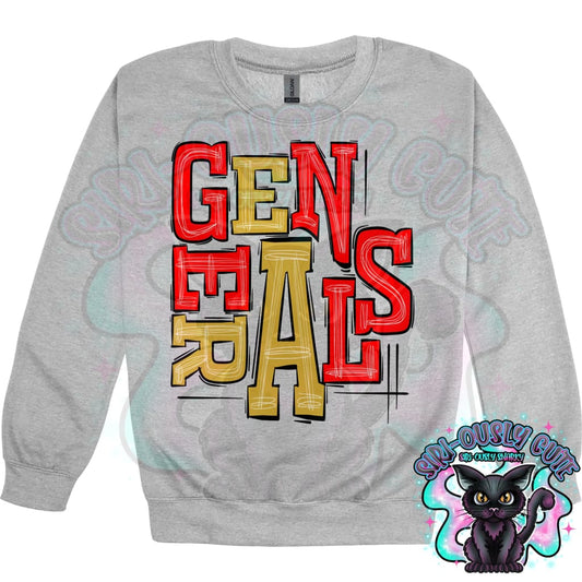 Sporty Generals - Red Gold Mascot