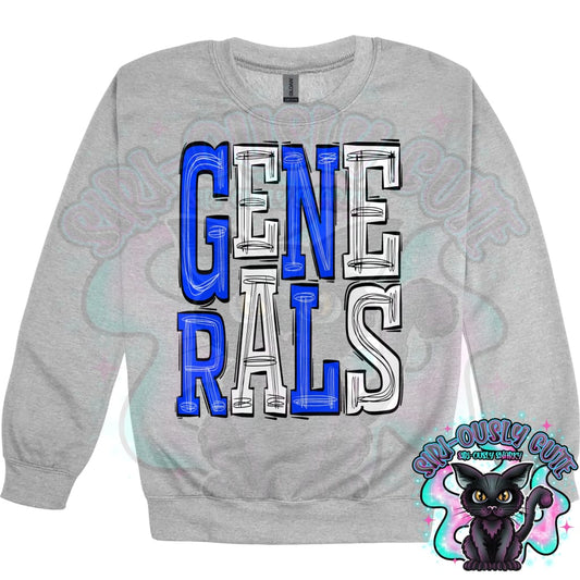 Sporty Generals - Royal Blue White Mascot