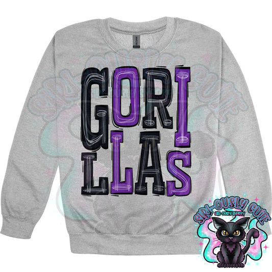 Sporty Gorillas - Black Purple Mascot