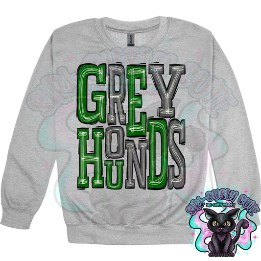 Sporty Greyhounds - Green Gray Mascot