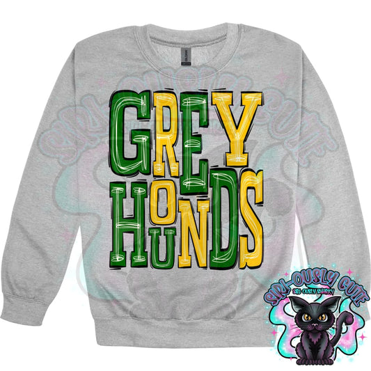 Sporty Greyhounds - Green Yellow Mascot