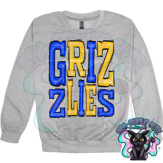Sporty Grizzlies - Blue Gold Mascot